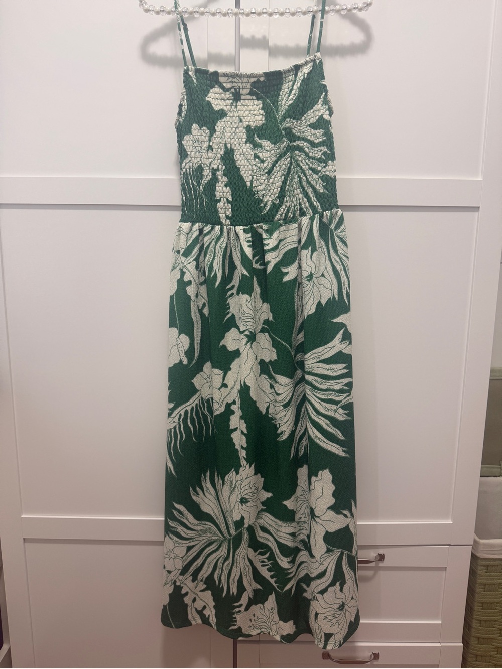 H&M Green Floral Maxi Dress